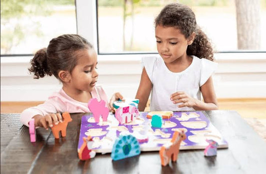 16 Piece Wood Puzzle - Unicorn Garden
