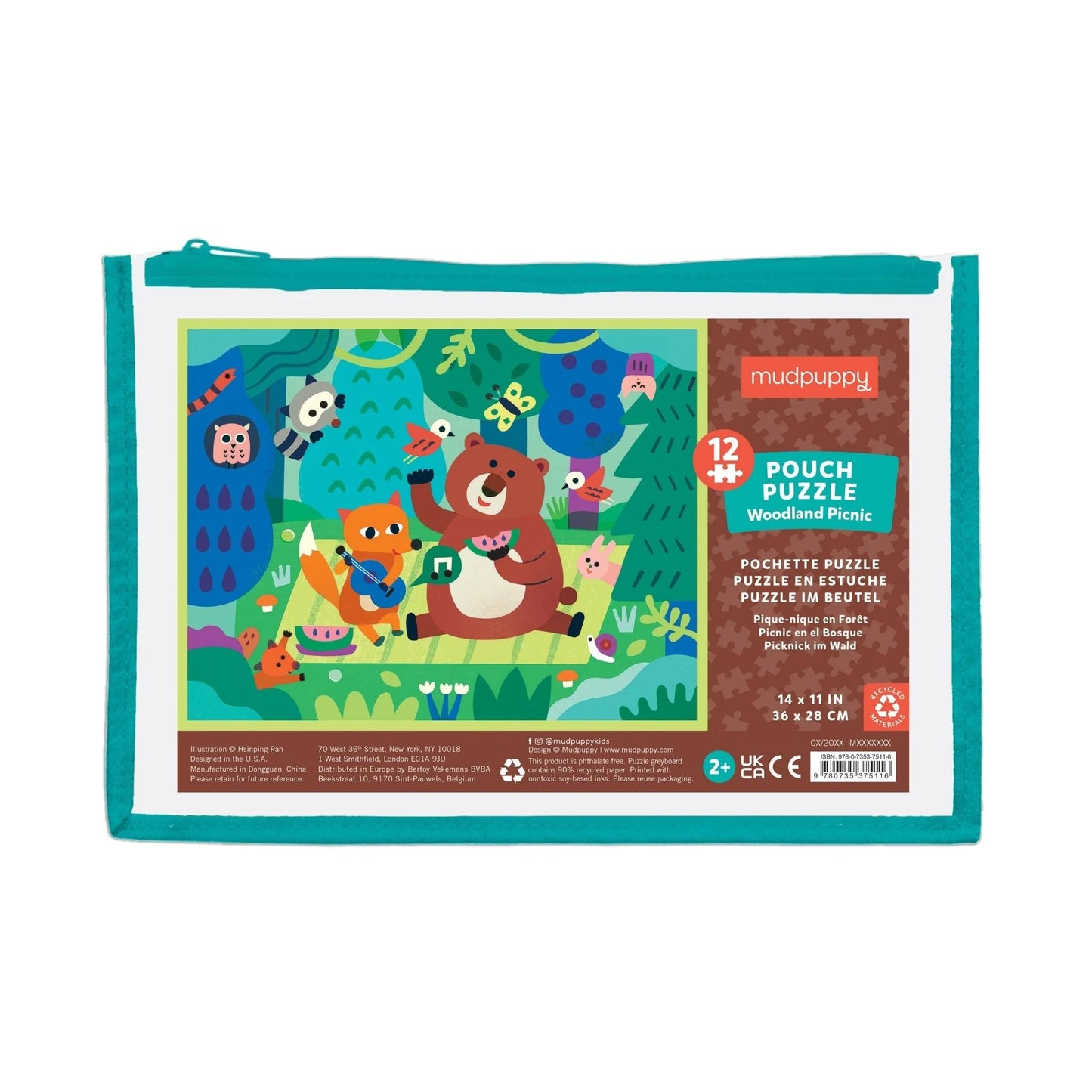 Woodland Picnic 12-Piece Pouch PuzzleMu